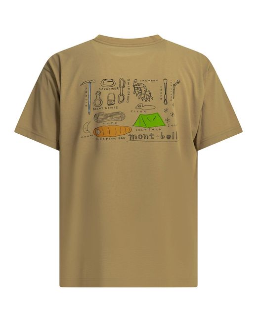 Montbell Green T-Shirts for men