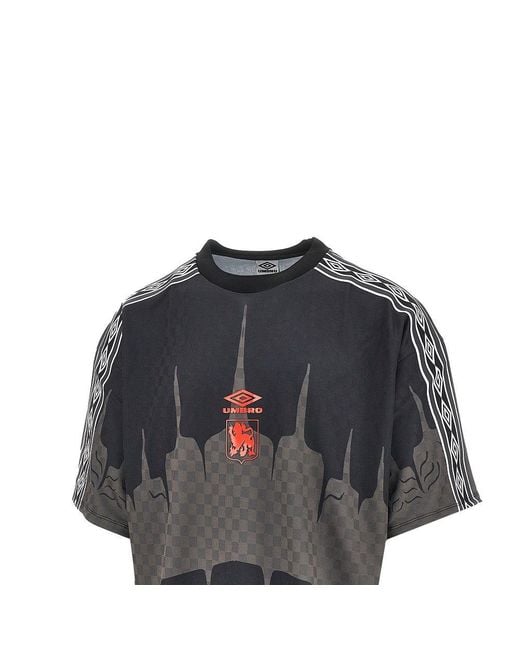 Umbro Black Technical Ripstop T-Shirt With Logo for men