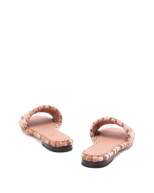 Fendi Pink Ff Slides Sandals