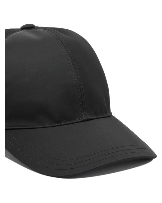 Prada Black Re-Nylon Baseball Cap for men