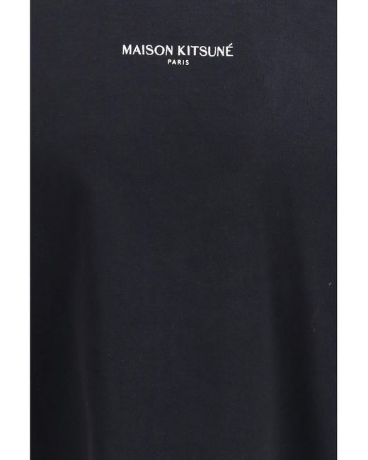 Maison Kitsuné Blue Cotton T-Shirt for men