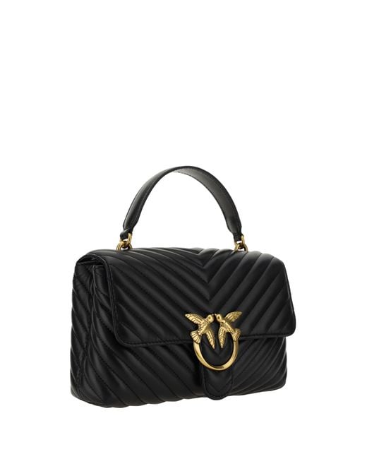 Pinko Black Love Lady Handbag Nero-Antique