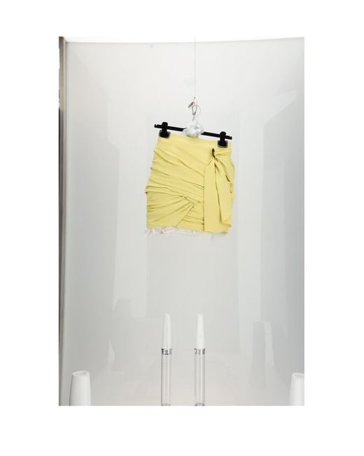 Céline Gray Draped Mini Skirt