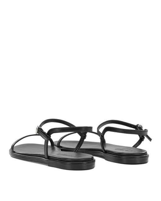 Aeyde White "Nettie" Flat Sandals