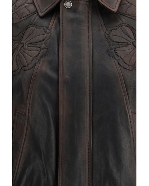 Golden Goose Deluxe Brand Black Nappa Leather Bomber Jacket