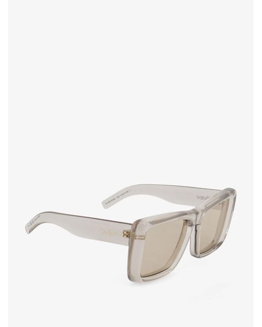 Saint Laurent White Acetate Sunglasses