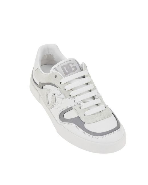 Dolce & Gabbana White Dolce&Gabbana Portofino Leather Sneakers for men