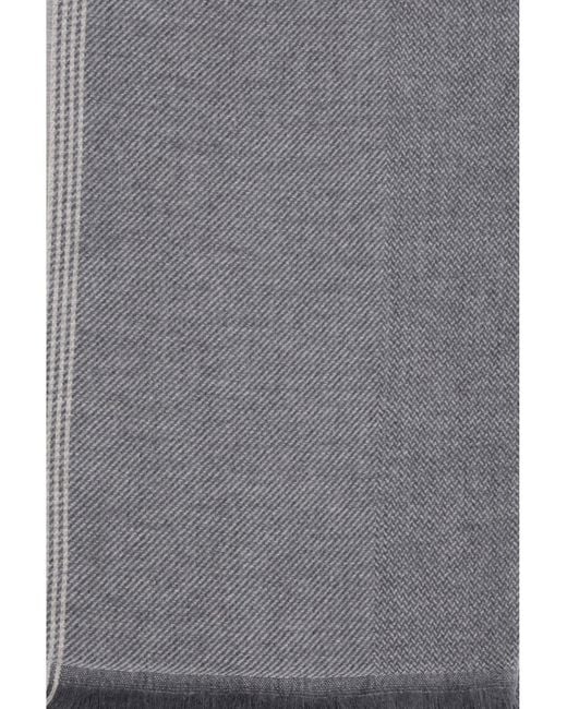 Brunello Cucinelli Gray Cashmere Scarf for men