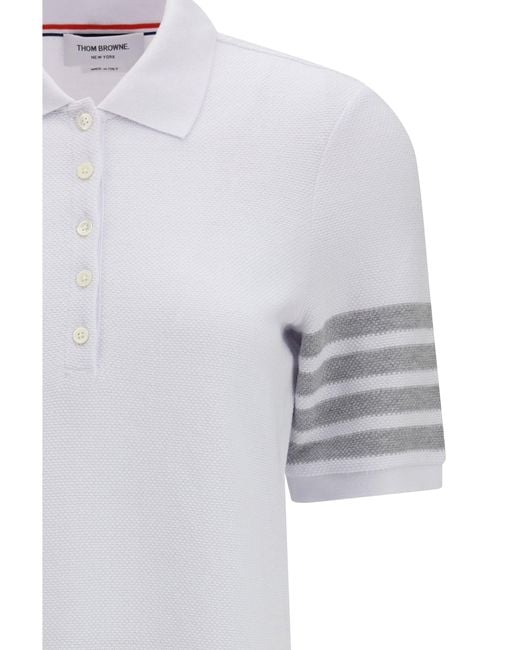 Thom Browne White Piquã Polo Dress
