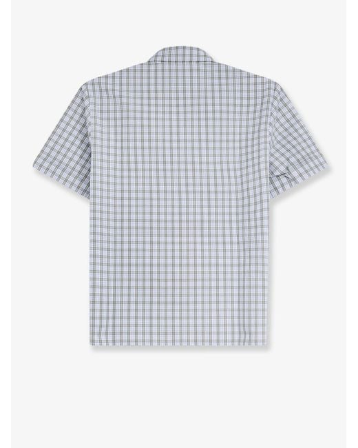 Miu Miu Blue Madras Cotton Shirt