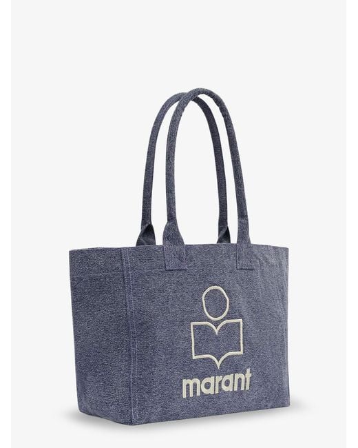 Isabel Marant Blue Yenky Zipped Cotton Shoulder Bag