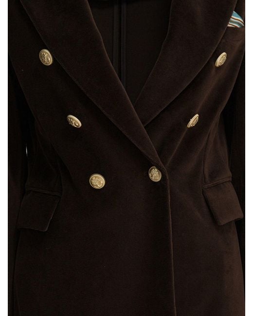 Circolo 1901 Black Cotton Double-Breasted Jacket