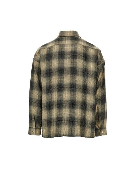sunflower Green 'Stable' Checkered Shirt for men