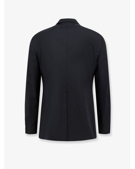 Tagliatore Blue Tuxedo Virgin Wool Blazer for men