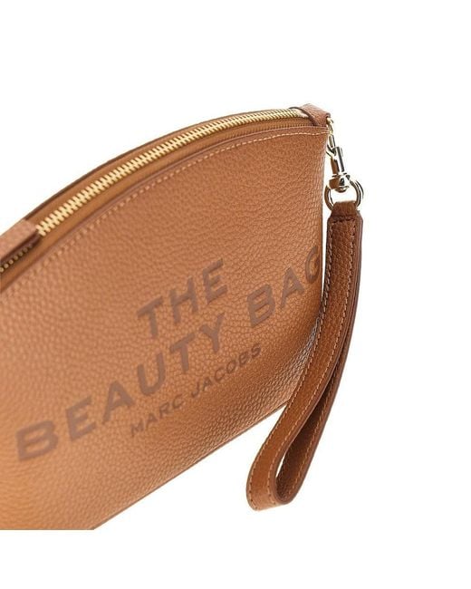 Marc Jacobs Brown Grain Leather Beauty Bag