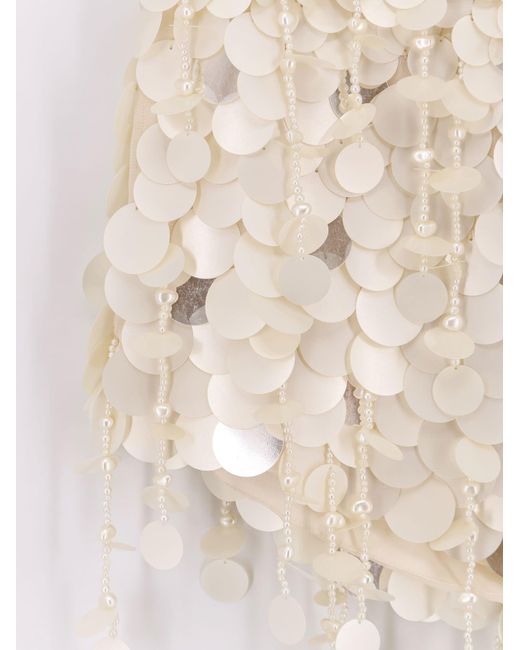 retroféte Natural Rettie Skirt With Macro-Sequins