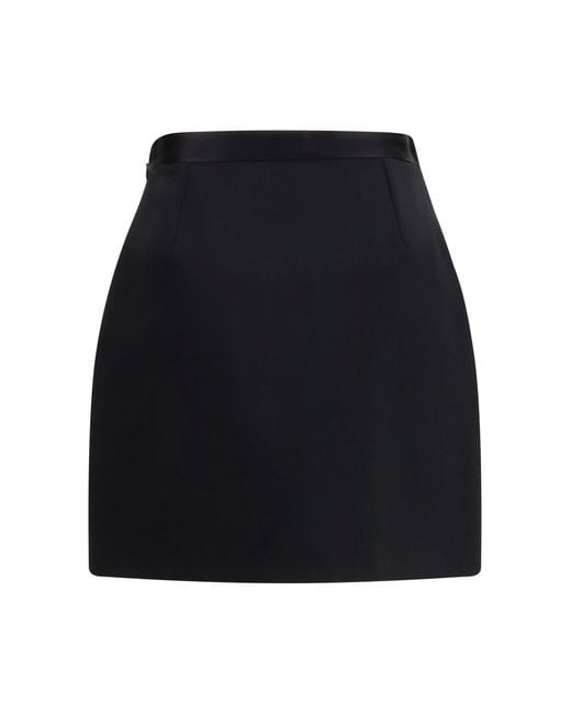 Versace Black Wool Mini Skirt