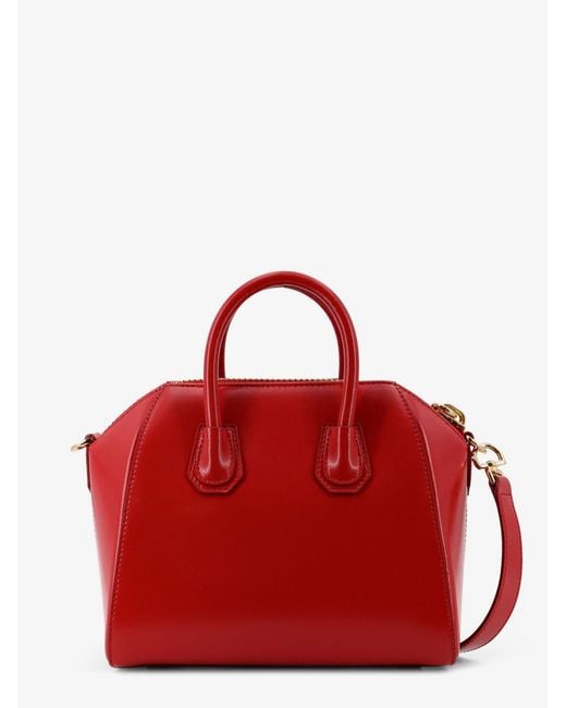 Givenchy Red Antigona Mini Leather Shoulder Bag