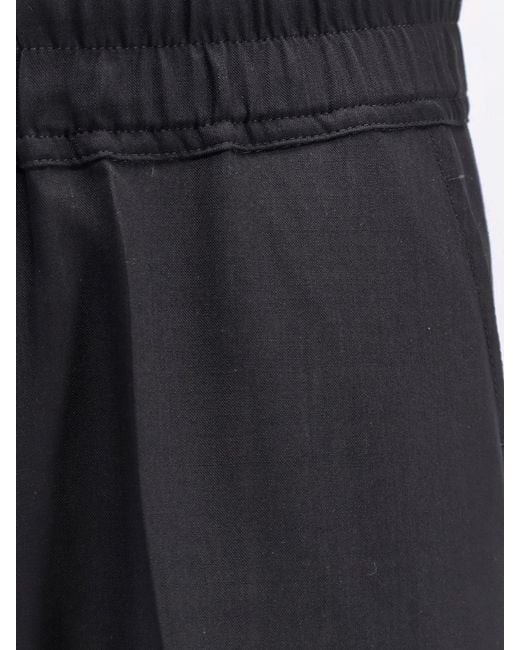 Rick Owens Blue Drawstring Long Certified Virgin Wool Trousers for men
