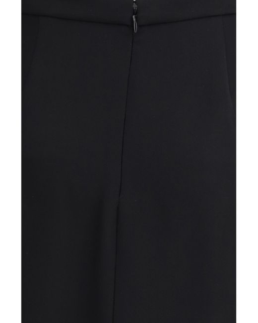 Valentino Black Long Cady Couture Skirt