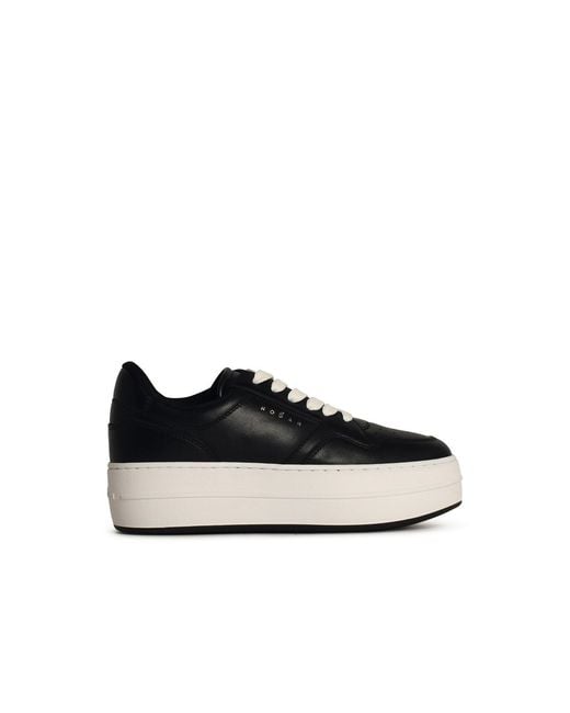 Hogan Black H670 Leather Sneakers