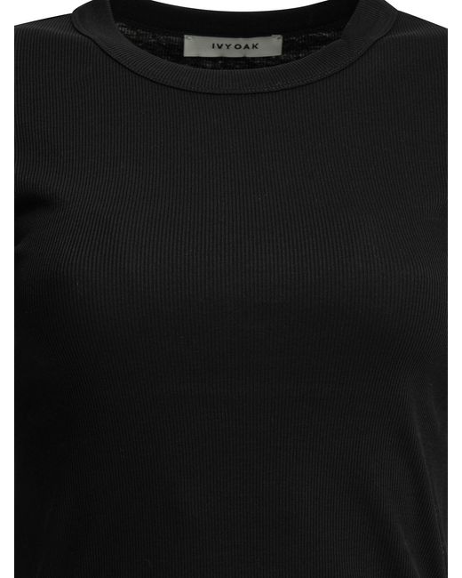 IVY & OAK Black Organic Cotton T-Shirt