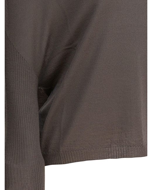 Rick Owens Gray "Crater Knit" Sweater