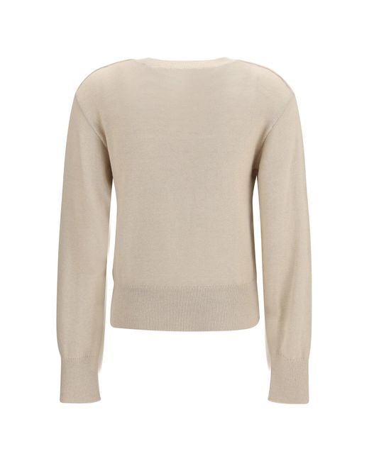 Burberry White Ekd Cotton-Wool Sweater