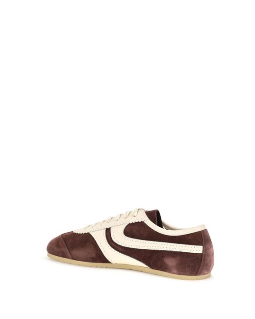 Dries Van Noten White Leather Panelled Sneakers for men