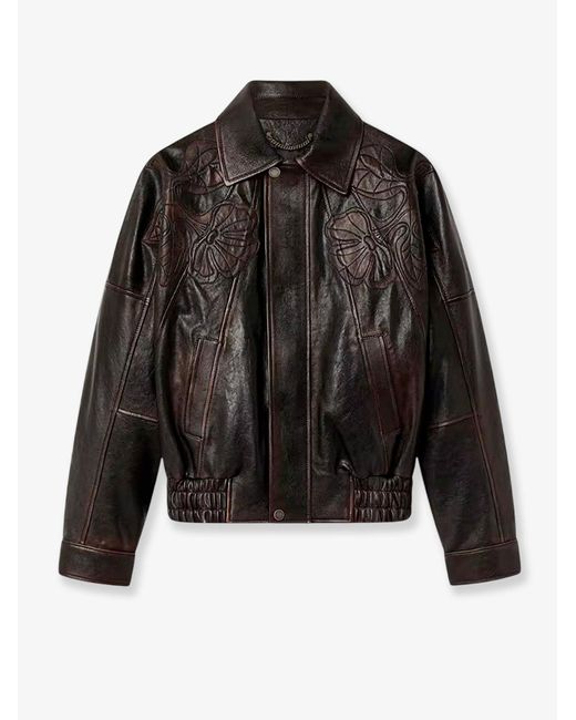 Golden Goose Deluxe Brand Black Palmer Leather Jacket