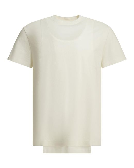 Maison Margiela White Double Layer Crew-Neck T-Shirt