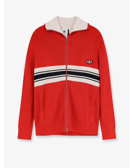 Men's Red Ribbed Sweatshirt
