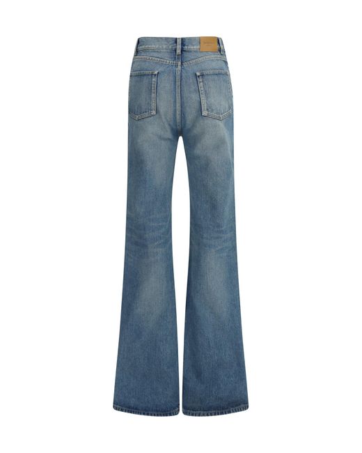 Saint Laurent Blue Logo-Motif Jeans S Pants