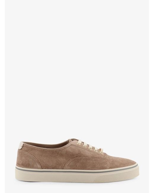 Brunello Cucinelli Brown Suede Sneakers for men