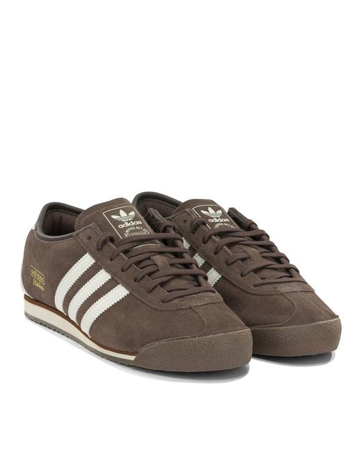 Adidas Originals Brown Italy 70S Leather Rubber Sneakers