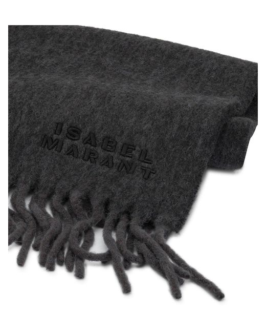 Isabel Marant Black "Firny" Fringed Scarf