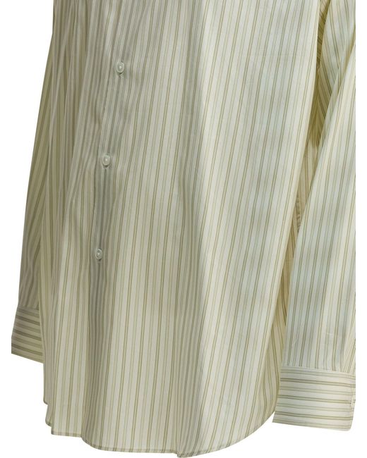 Auralee White Casual Striped Shirt for men