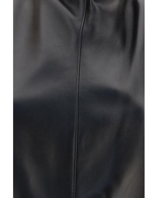 Khaite Black Rone Leather Top