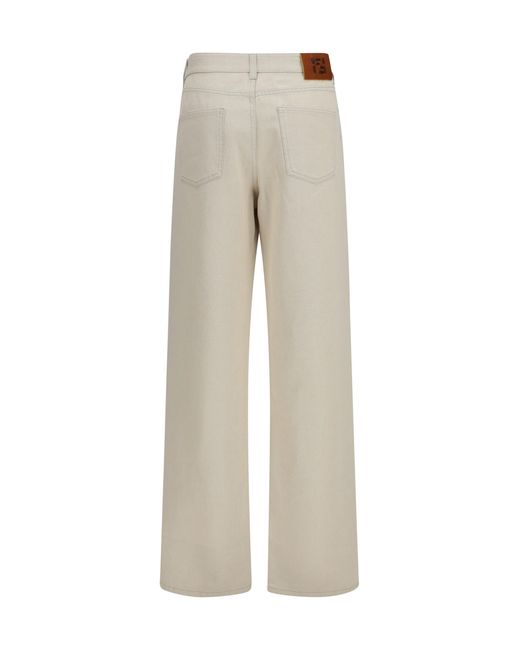 Fendi White Jeans Ff Reverse