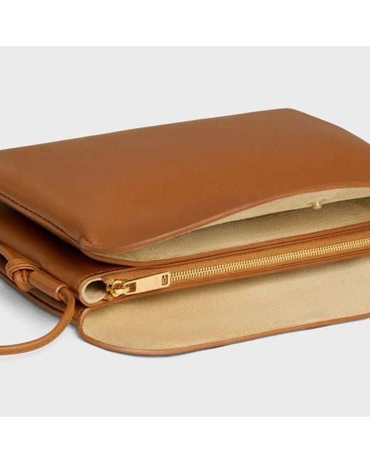 Céline Brown Trio Flap Small Shoulder Bag