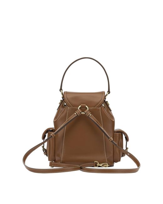 Miu Miu Brown Leather Backpack