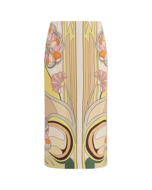 LaDoubleJ Metallic Velvet Pencil Skirt Tulip Placée