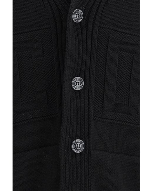 Gcds Black Knit Cardigan for men