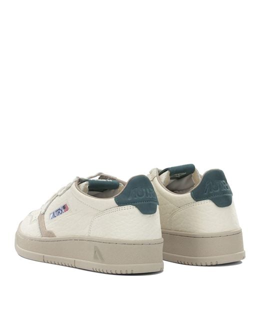 Autry White "Medalist Low" Low Top Sneakers for men
