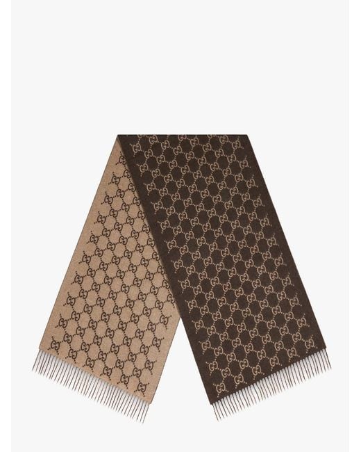 Gucci Brown Cashmere Scarf for men