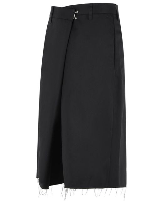 Maison Margiela Black 'Wrap' Cotton Shorts
