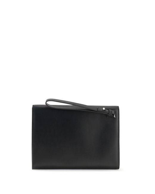 Ferragamo Black Florence Document Holder for men