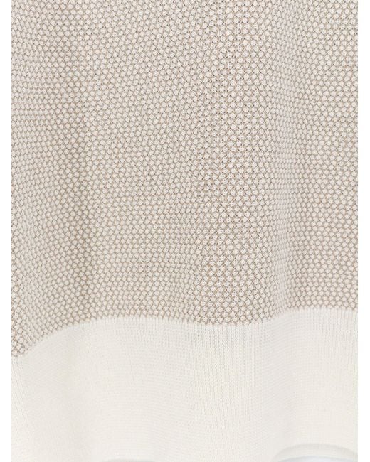 Boss White Necasio Silk And Cotton Sweater for men