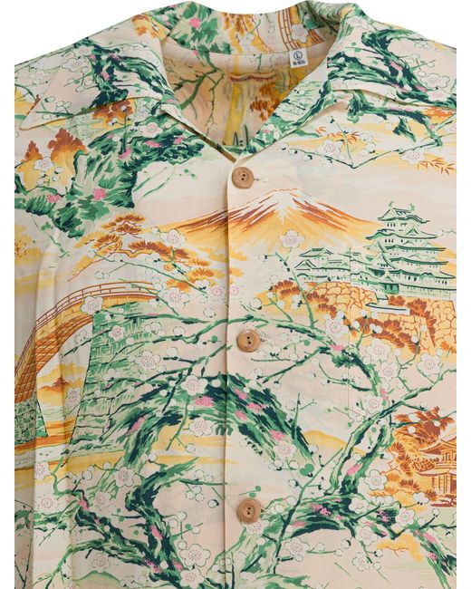 Sun Surf Multicolor "Scenery Of Japan" Shirt