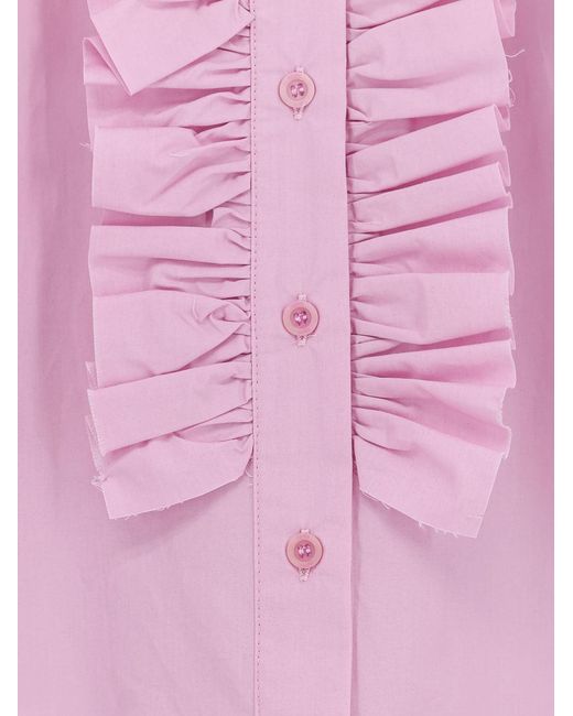 Nude Pink Shirt Oversized Cotton